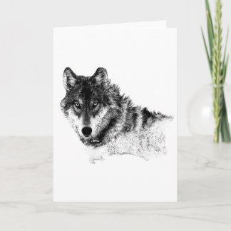 Carte Noir Blanc Inspiration Wolf Eyes