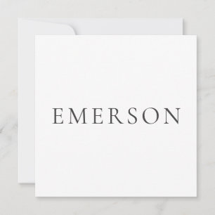 Carte Noir blanc minimaliste moderne simple