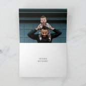 Carte Noir & Blanc moderne Meilleur Ours De Papa Jamais (Intérieur)