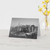 Carte Noir blanc New York City Skyline (Fleur jaune)