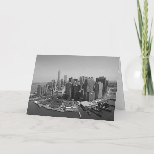 Carte Noir blanc New York City Skyline (Devant)