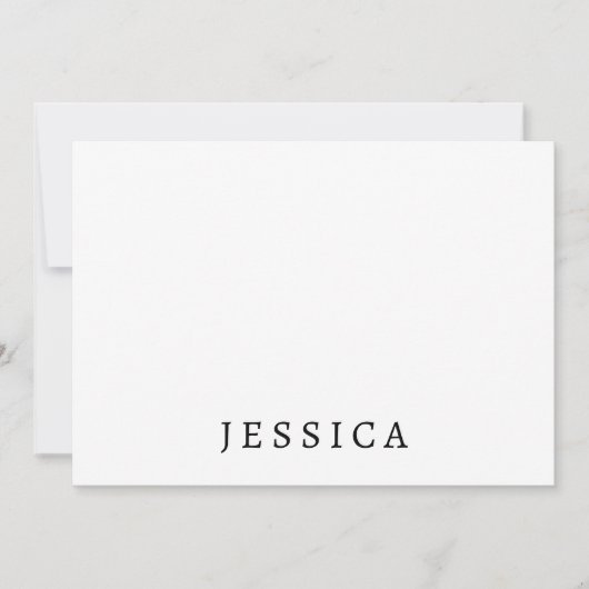 Carte Noir blanc unique Classic Nom professionnel (Devant)