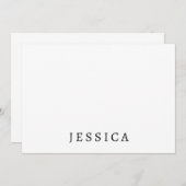 Carte Noir blanc unique Classic Nom professionnel (Devant / Derrière)