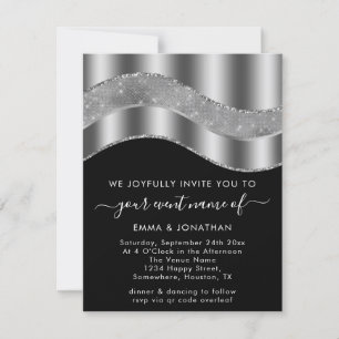 Carte Noir BlancArgent Gris Bordure Parties scintillant