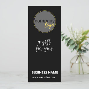CARTE NOIR BUSINESS LOGO MARQUE SOCIÉTÉ CADEAU CERTIFICA