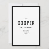 Carte Noir Chic Blanc Photographie Marque (Devant)