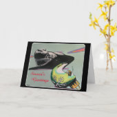 Carte Noir de Noël 2021 Peinture sur un (Fleur jaune)