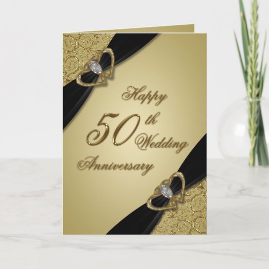 Carte Noir d'or 50e anniversaire Mariage (Devant)