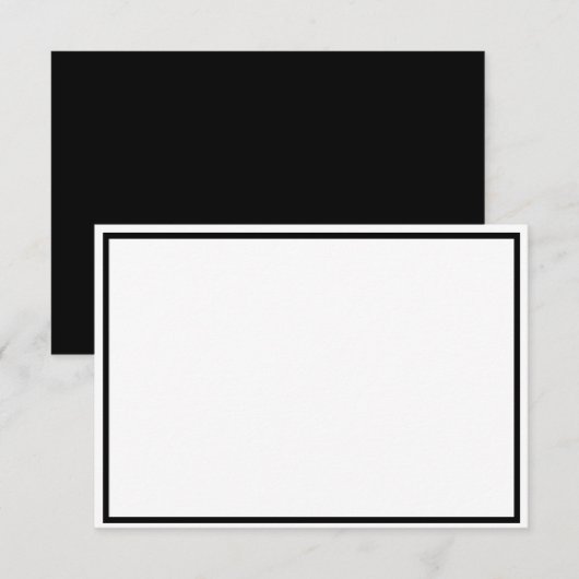Carte Noir et blanc à billets plats (Devant / Derrière)