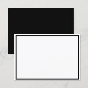 Carte Noir et blanc à billets plats