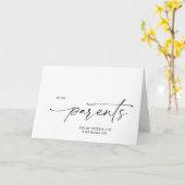 Carte Noir et blanc à mes parents le jour de mon mariage (Fleur jaune)