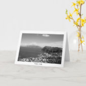 Carte Noir et blanc de marina de Capri (Fleur jaune)