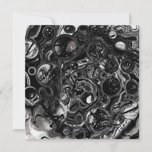 Carte Noir et blanc Infinity Art Card Vide (Devant)
