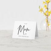 Carte Noir et blanc moderne à ma maman mon jour du (Fleur jaune)