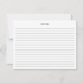 Carte Noir et blanc moderne de la cuisine de Recette (Dos)