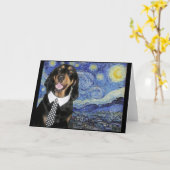 Carte Noir et bronze dans Starry Night, Parody, (Fleur jaune)