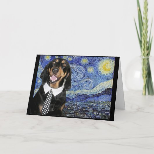 Carte Noir et bronze dans Starry Night, Parody, (Devant)