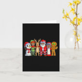 Carte Noir famille noël afro afro-américain père Noël (Fleur jaune)