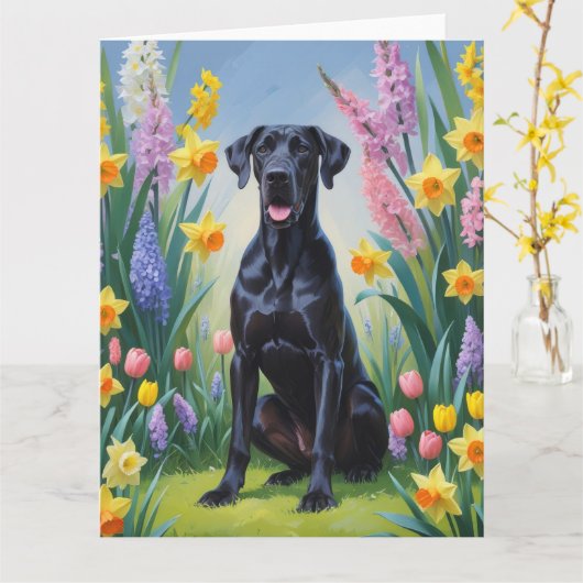 Carte Noir Grand Danse Fleurs de printemps de chien Pein (Fleur jaune)