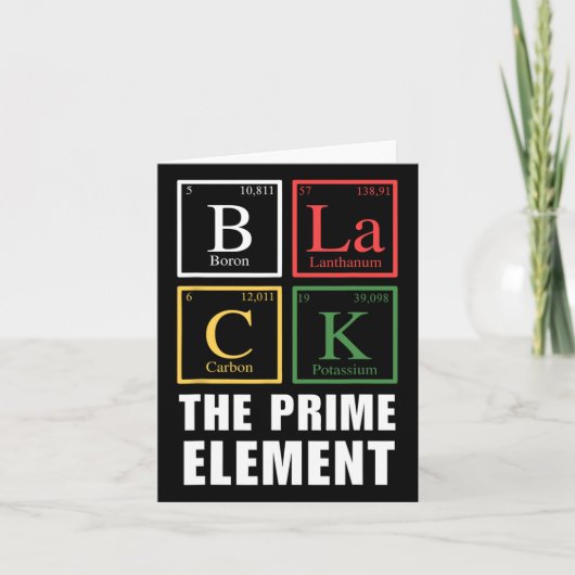 Carte Noir Le Premier Élément Noir Histoire Mois Période (Devant)