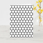 Carte Noir ligne Honeypeb Bee Hive Motif hexagonal (Fleur jaune)