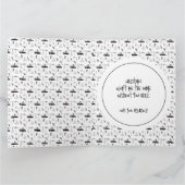 Carte Noir moderne et blanc Personnalisé (Intérieur)