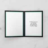 Carte Noir moderne Personnalisé Joyeux Anniversaire Neph (Intérieur)