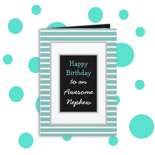 Carte Noir moderne Personnalisé Joyeux Anniversaire Neph