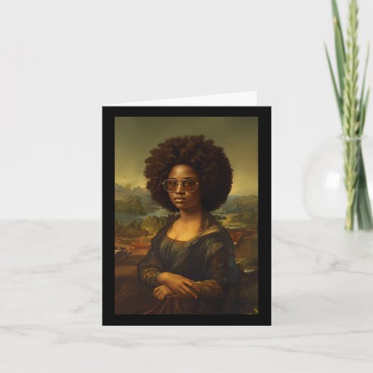 Carte Noir Mona Lisa Afro Africain-Américain Noir Histor (Devant)