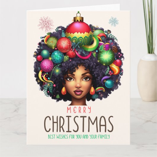 Carte Noir Noël Sista Melanin Queen Femmes Noël (Devant)