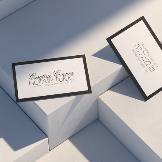 Carte Noir Noir Noir Bordure Blanc Moderne