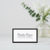 Carte Noir Noir Noir Bordure Blanc Moderne (Debout devant)