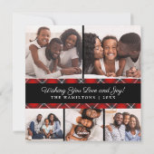 Carte Noir Rouge 5 Photo de Noël (Dos)