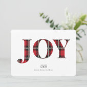 Carte Noir Rouge Plaid Joy Brandé Logo (Debout devant)