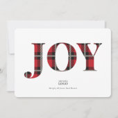 Carte Noir Rouge Plaid Joy Brandé Logo (Devant)