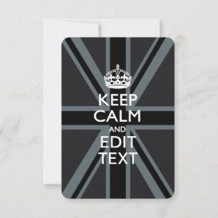 Carte Noir sur Noir garder le calme et votre texte Union