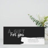 Carte Noir urbain avec logo masculin certificat cadeau (Debout devant)