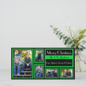 Carte Noir & Vert de Noël - 5 Photos (Debout devant)