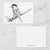 Carte Noire à lime de chickadee (Devant / Derrière)