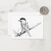 Carte Noire à lime de chickadee (Devant/Arrière en situation)