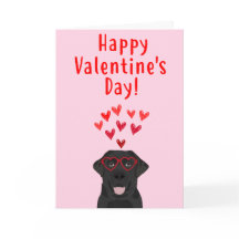 Carte noire de Saint-Valentin de labrador