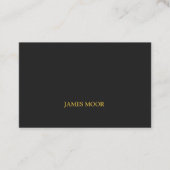 Carte noire de visite avec écriture en or (Devant)
