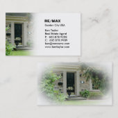 Carte noire d'entreprise immobilière de porte de (Devant / Derrière)