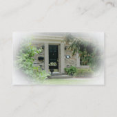 Carte noire d'entreprise immobilière de porte de (Dos)