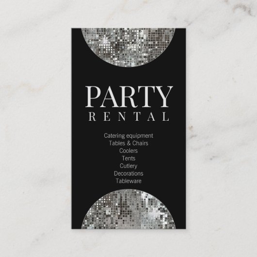 Carte Noire Disco Disco Ball Party Rental (Devant)