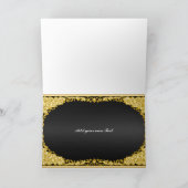 Carte noire dorée Joyeux Anniversaire (Intérieur)