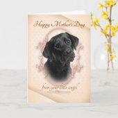 Carte noire drôle du jour de mère de laboratoire (Fleur jaune)