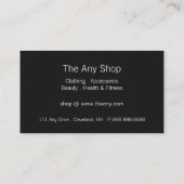 Carte noire du carte de visite | (Dos)