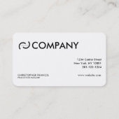 Carte noire élégante. Personnaliser avec votre (Dos)