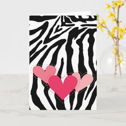 Carte noire et blanche de coeurs d'impression de (Fleur jaune)